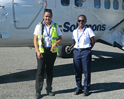 Solomon Airlines all-female crew